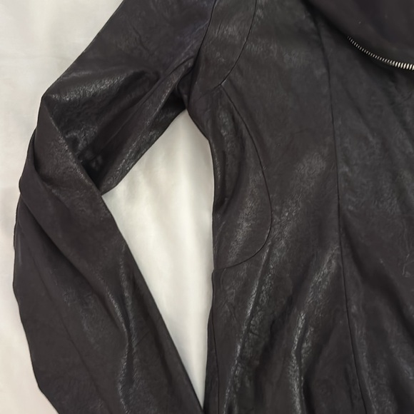 Black, lightly shimmered Calvin Klein side zip jacket - Picture 3 of 4